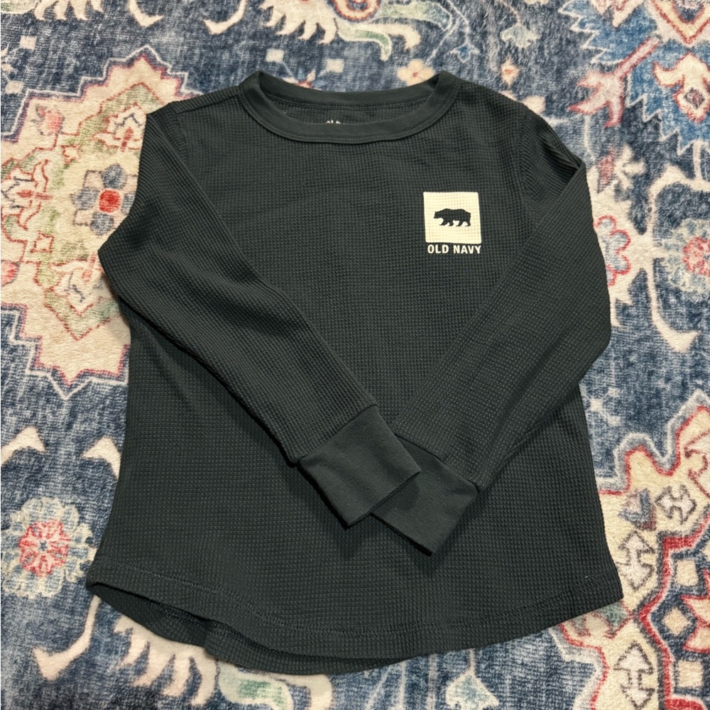 Old Navy Green Long Sleeve Tee Relaxed Fit